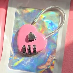 Pink Heart Combination Lock